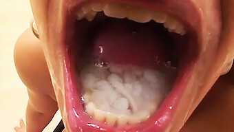 A Group Of Men Take Turns Filling Her Mouth With Cum